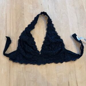 Free People Elegant Black Lace Bralette